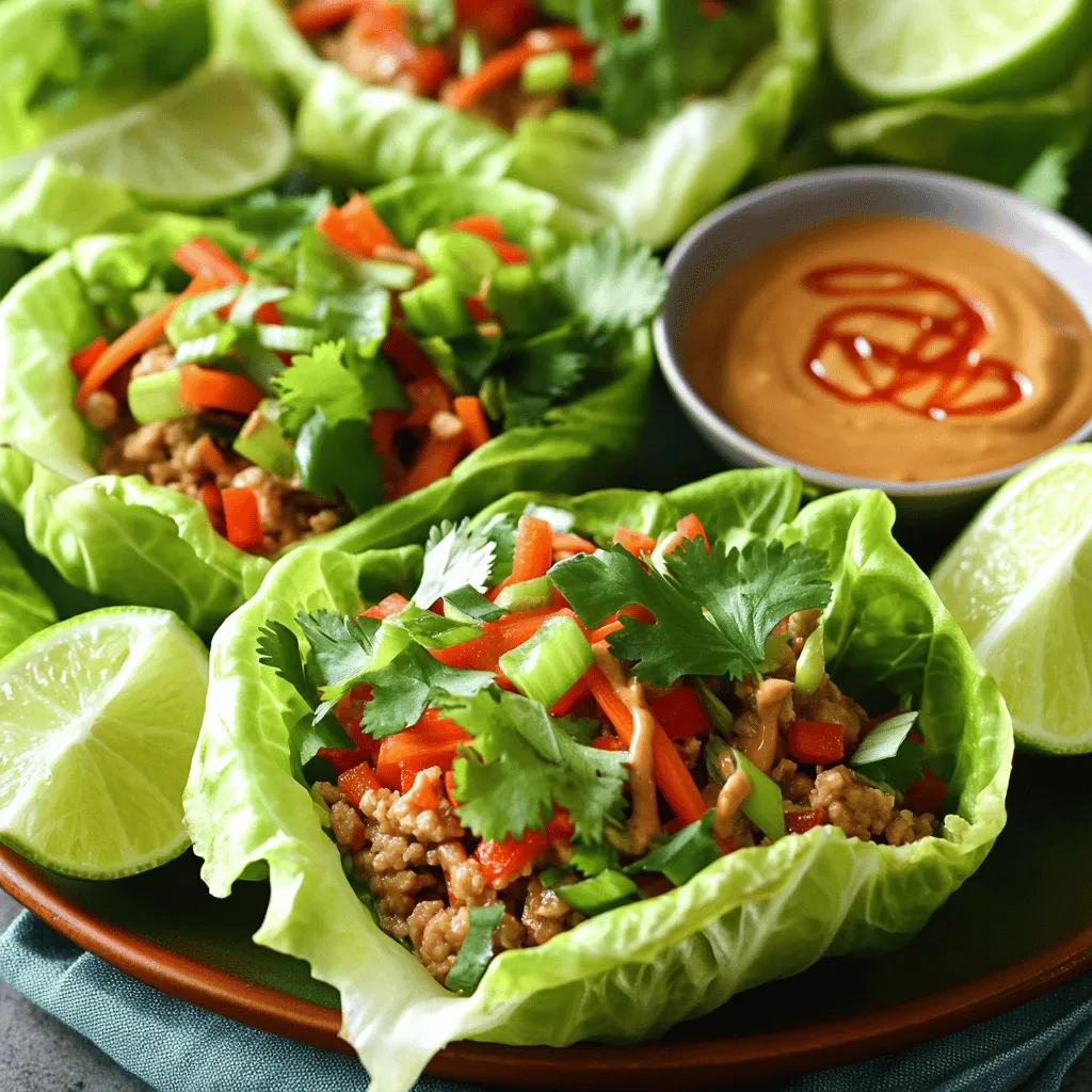 Thai Peanut Chicken Lettuce Wraps Healthy Recipe Delight