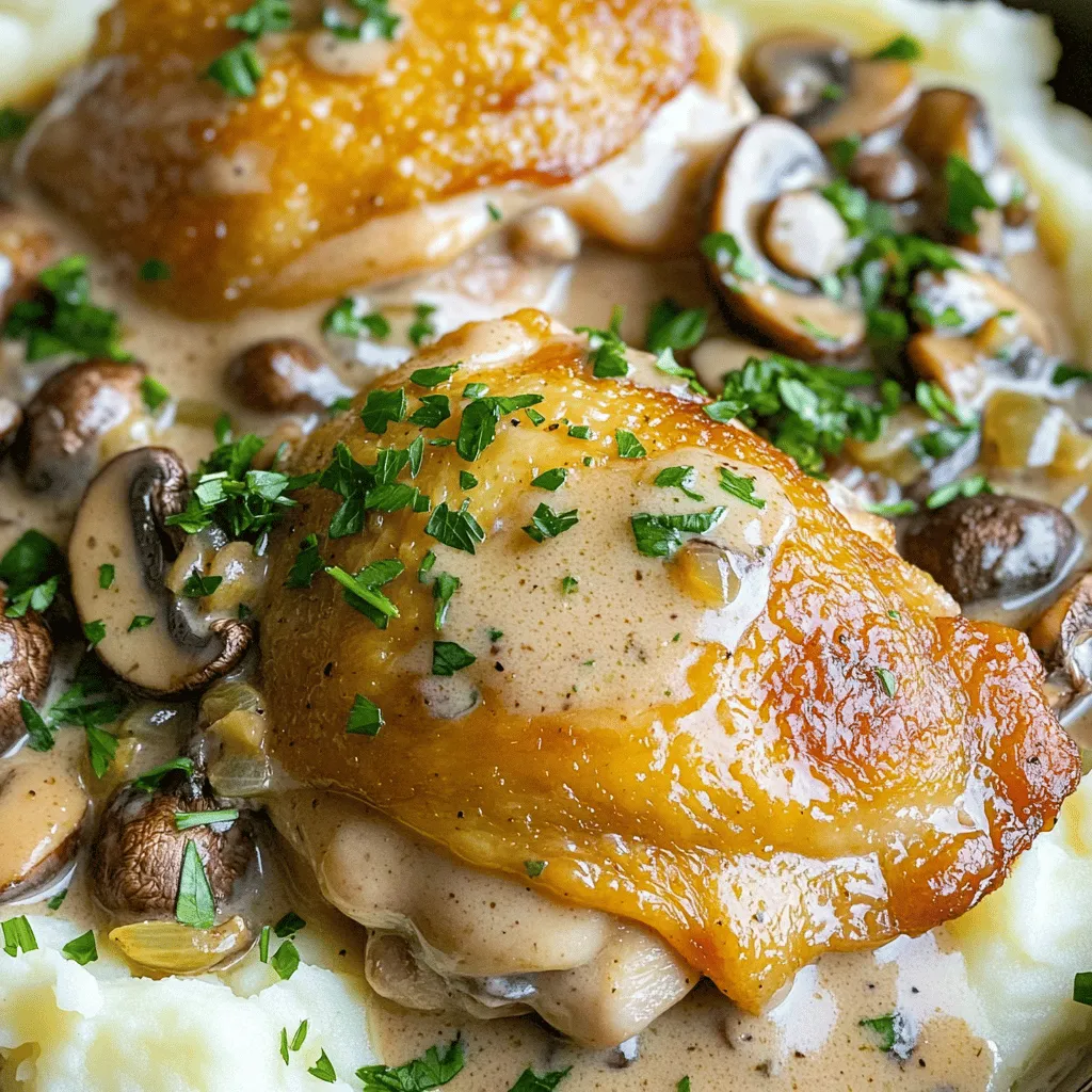 Creamy Mushroom Chicken Thighs Irresistible Flavor Dish