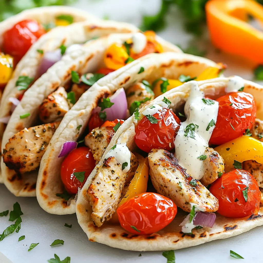 Sheet Pan Chicken Pitas with Ranch Savory Delight