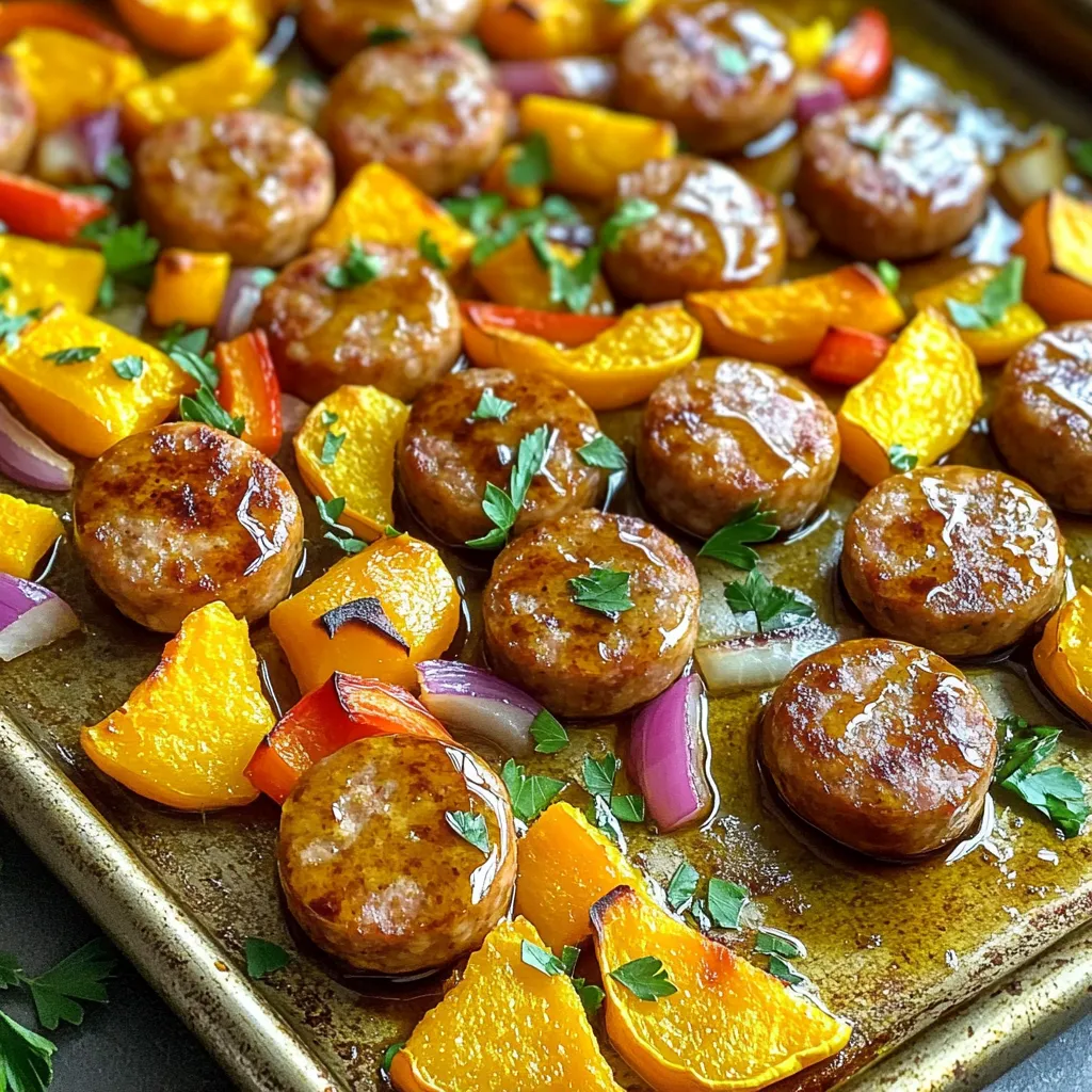 Maple Sausage and Squash Sheet Pan Dinner Delight