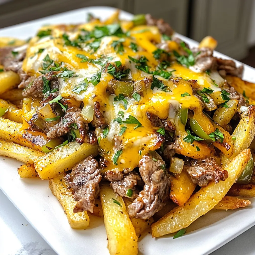 Philly Steak Cheese Fries Irresistible Flavor Delight