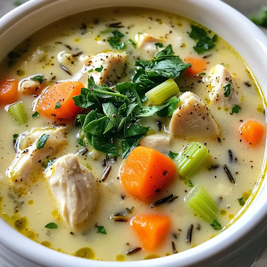 Creamy Chicken and Wild Rice Soup One Pot Delight