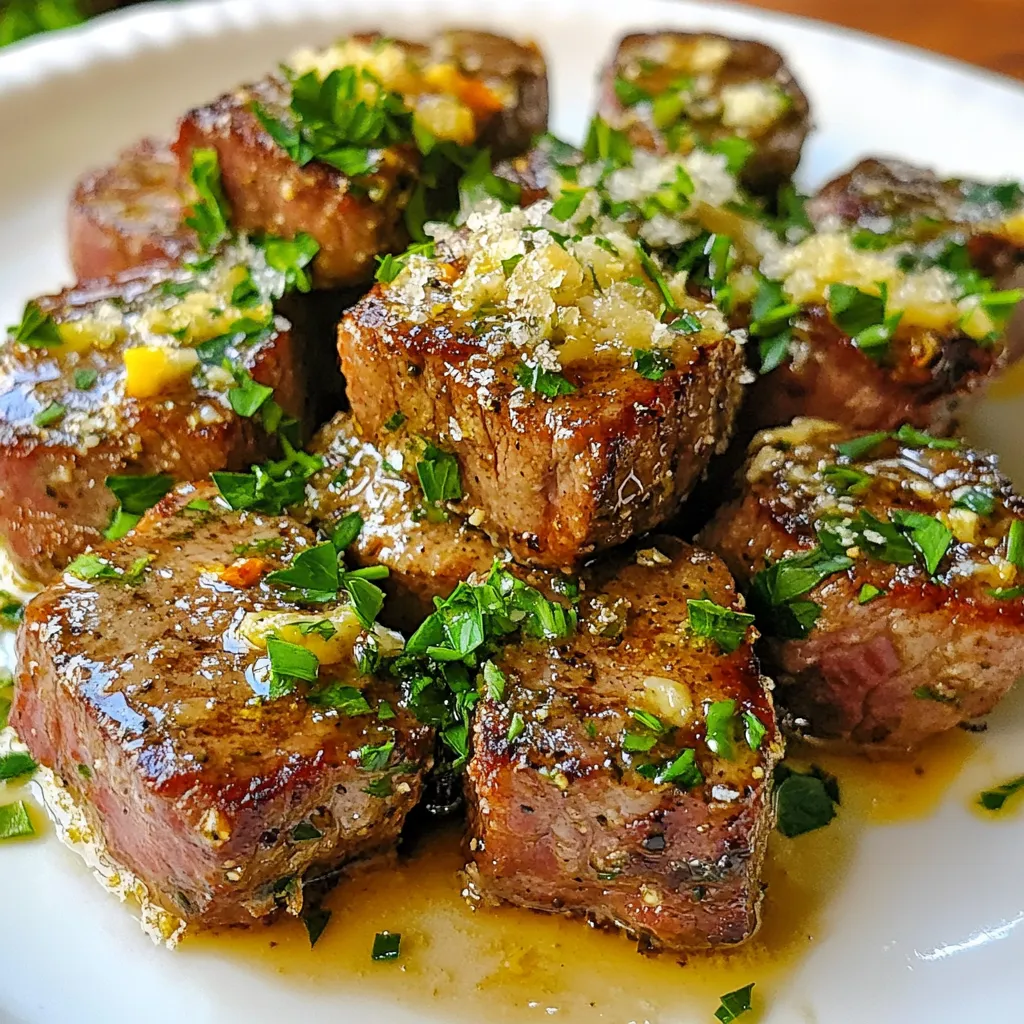 Garlic Butter Steak Bites with Parmesan Delight