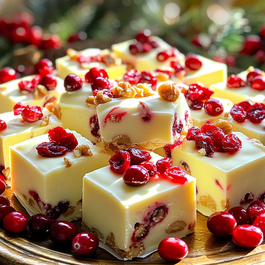 White Chocolate Cranberry Fudge Tasty Holiday Treat