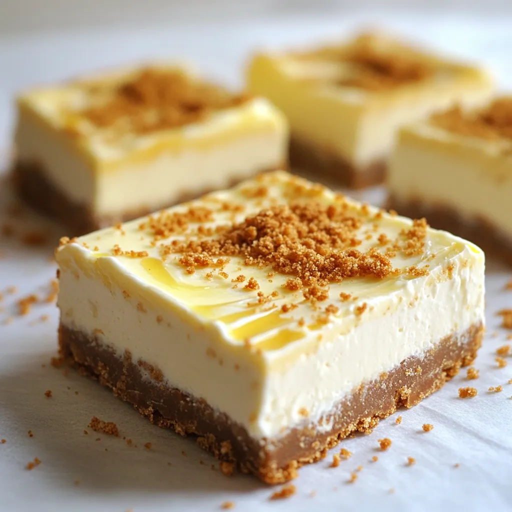 Biscoff Cheesecake Bars No Bake Easy Dessert Recipe