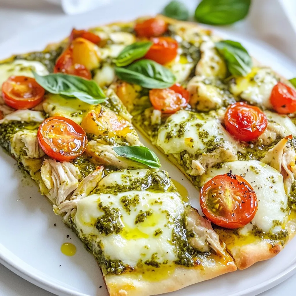 Pesto Chicken Flatbread Simple and Tasty Recipe