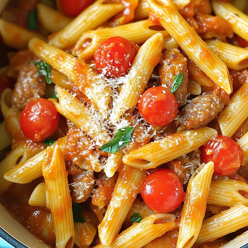 One Pot Spicy Sausage Tomato Pasta Flavorful Delight