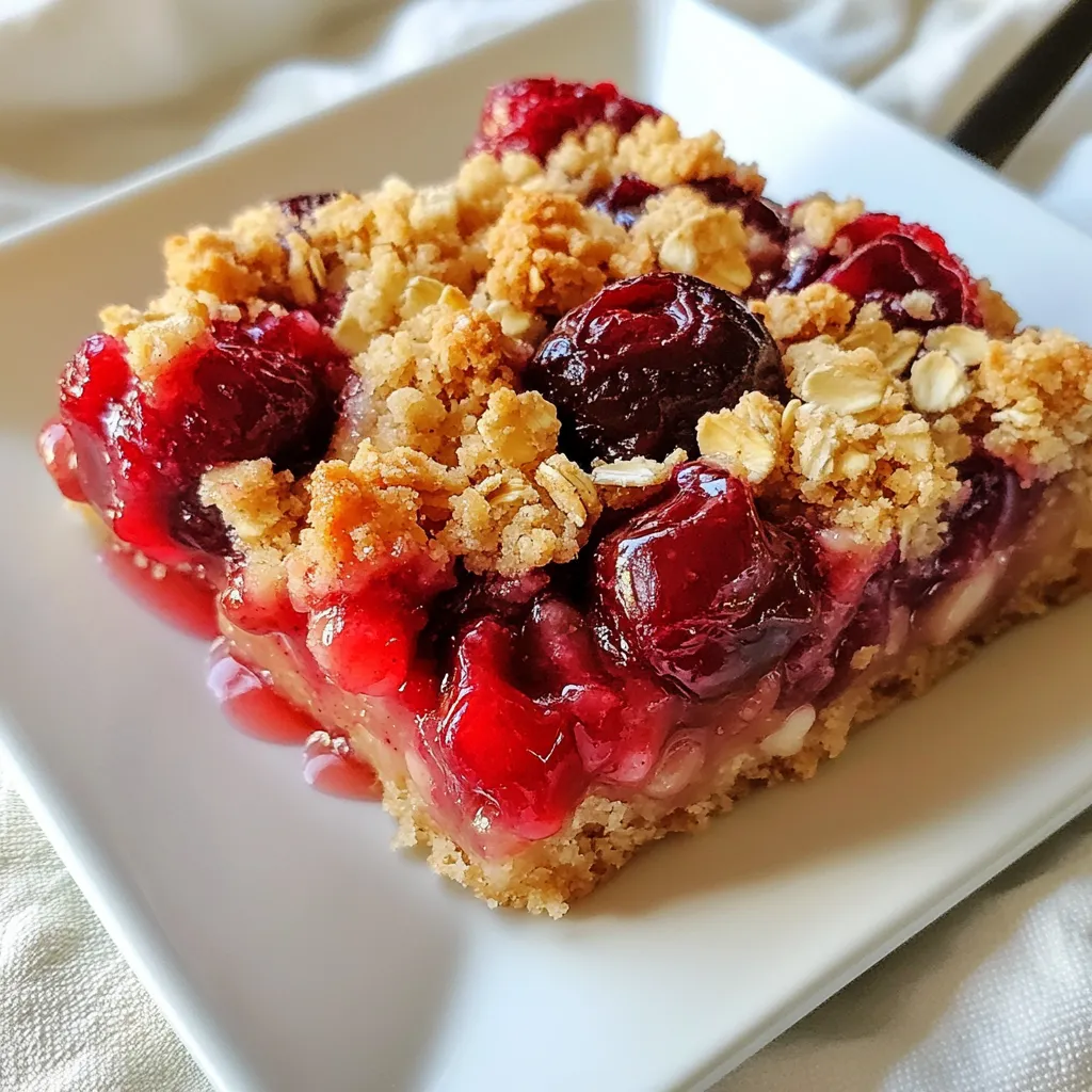 Cherry Crumble Bars Delightfully Simple Dessert Recipe
