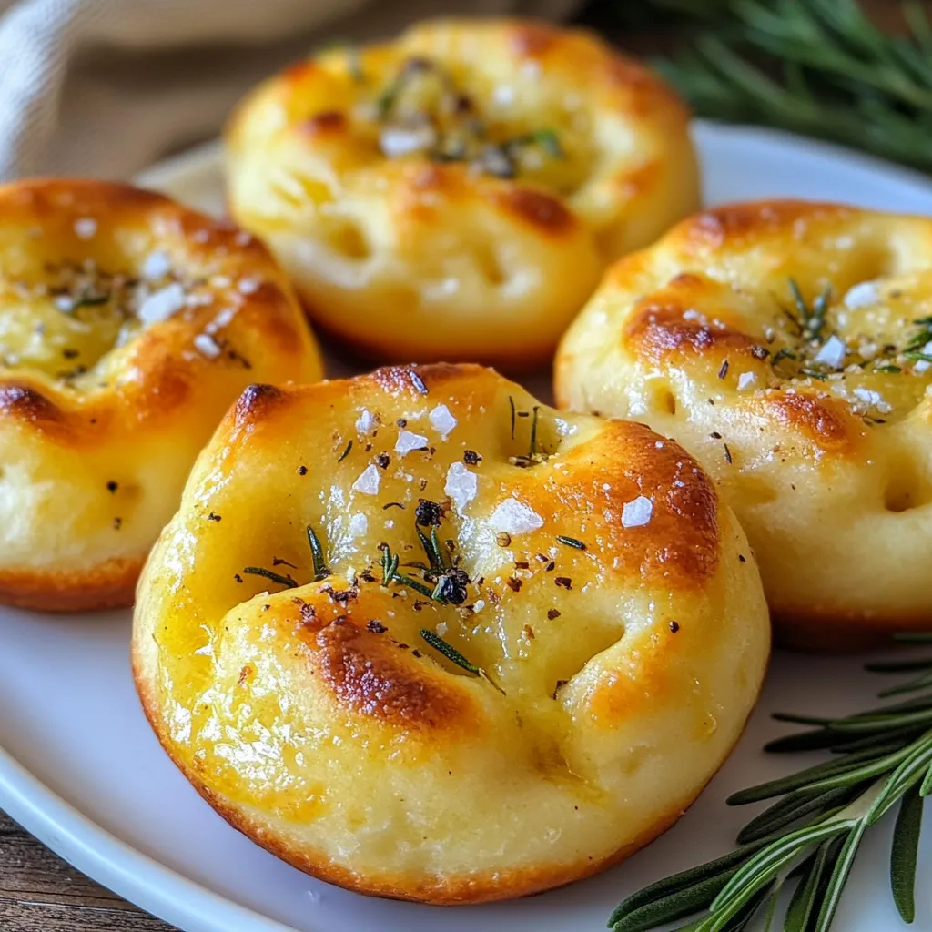 Rosemary Garlic Focaccia Muffins Flavorful Treat