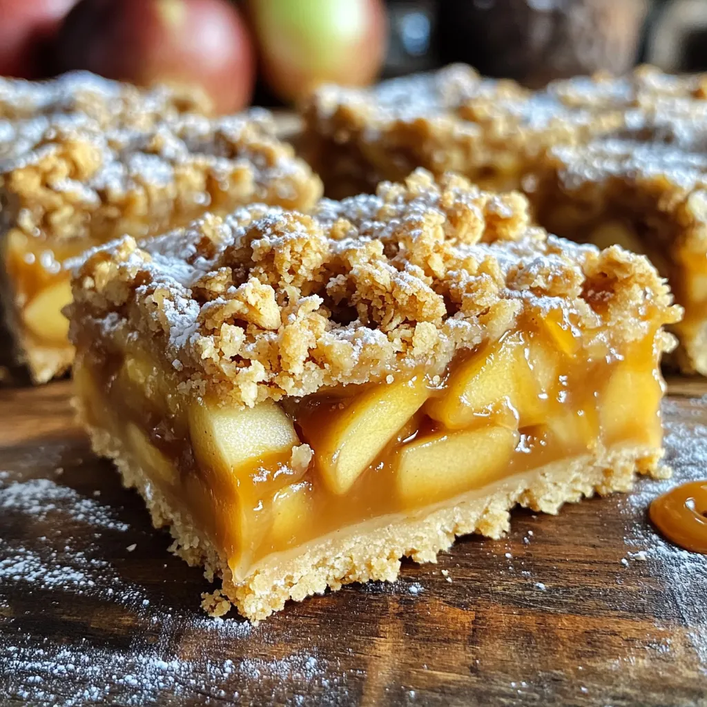 Caramel Apple Crumble Bars Tasty Autumn Treat