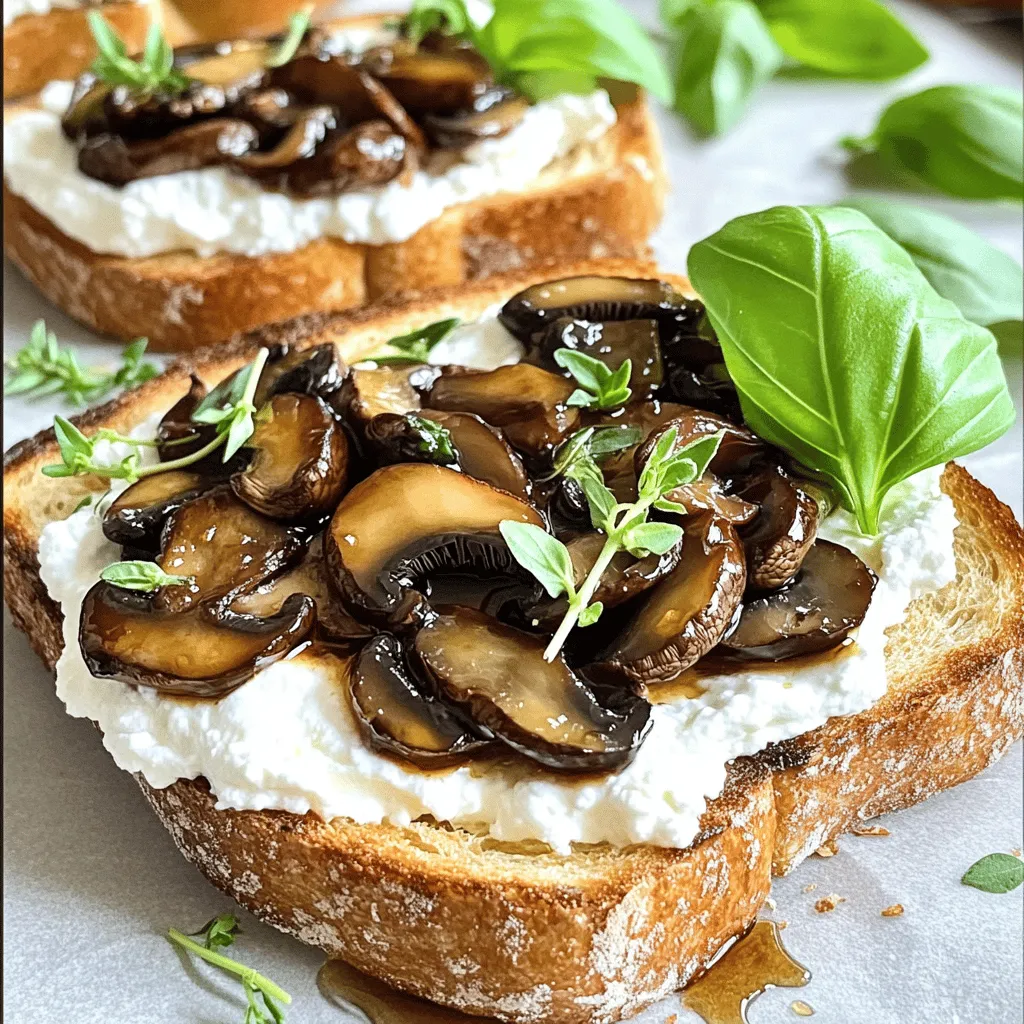 Balsamic Mushroom Ricotta Toast Savory Flavor Boost