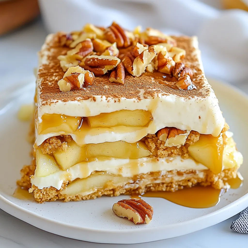 Caramel Apple Éclair Cake Delicious and Simple Dessert