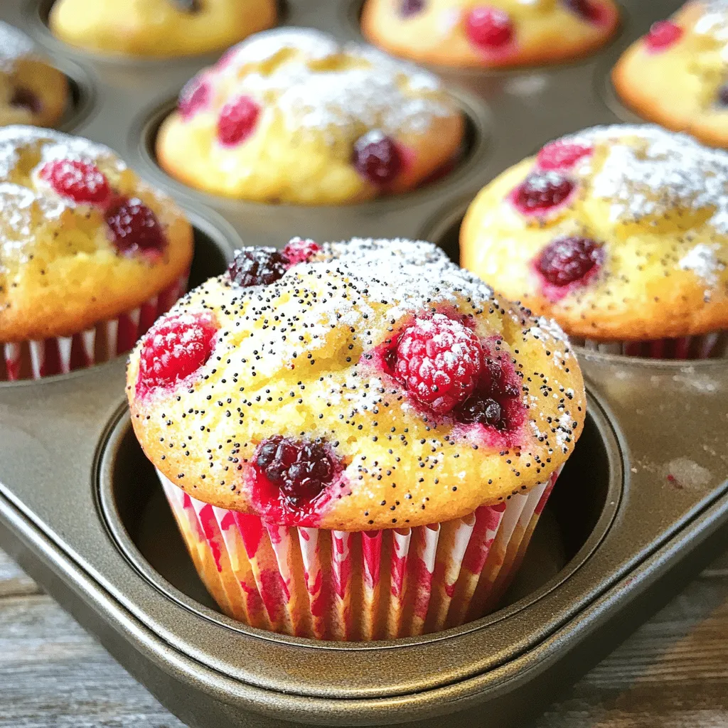 Lemon Raspberry Poppy Seed Muffins Fresh and Flavorful