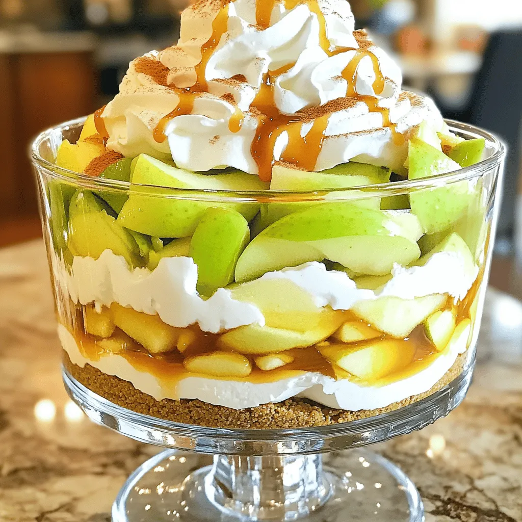 Caramel Apple Cheesecake Trifle Delightful Dessert Treat