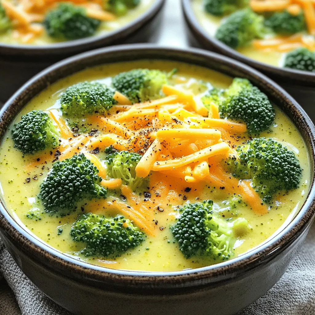 Slow Cooker Broccoli Cheddar Soup Easy Comfort Dish