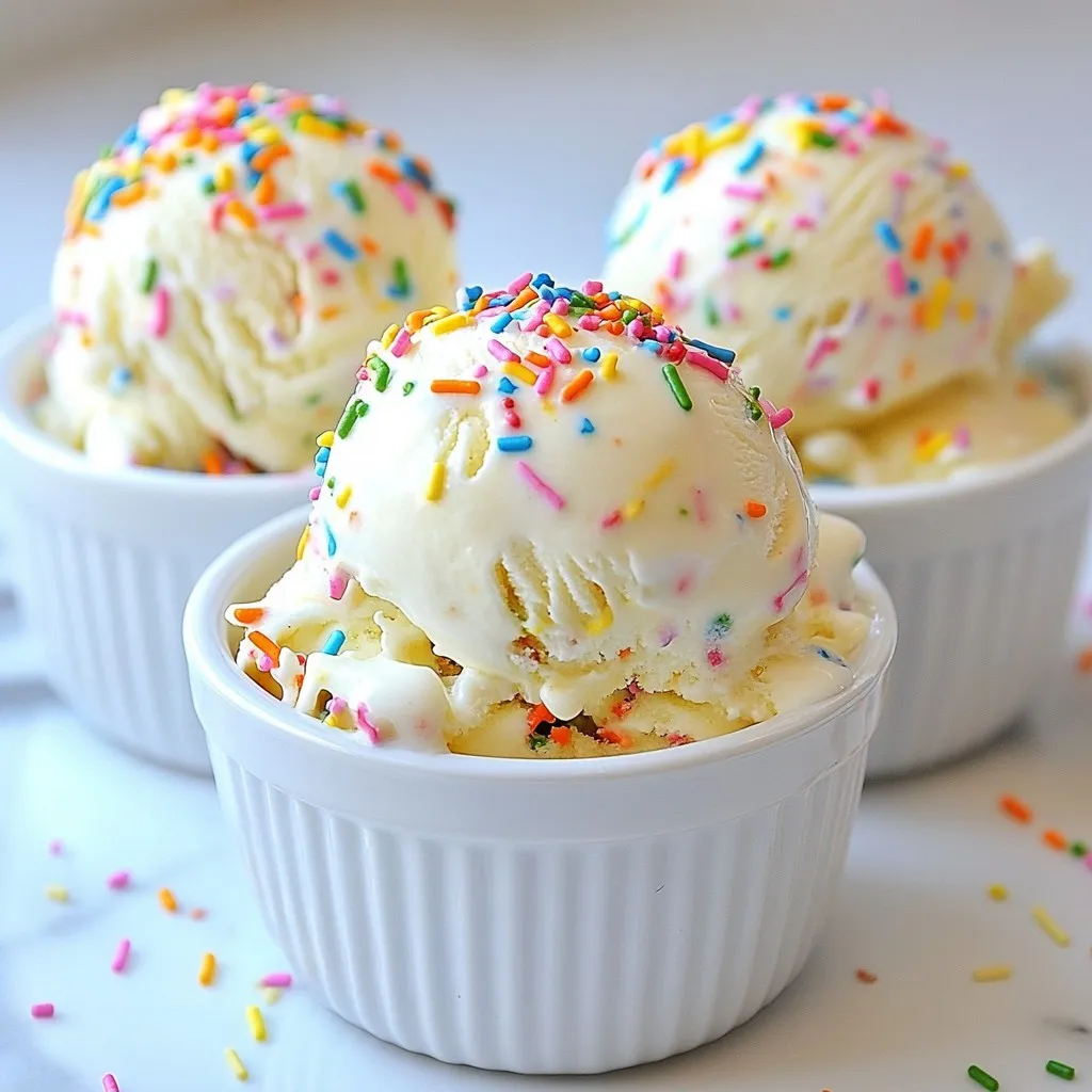 Funfetti Birthday Cake Ice Cream Delightfully Sweet Treat