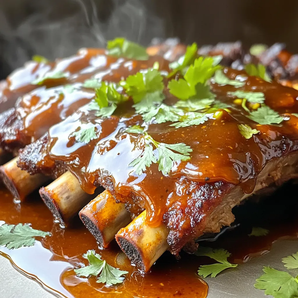 Slow Cooker Sweet &#038; Spicy Beef Ribs Delight