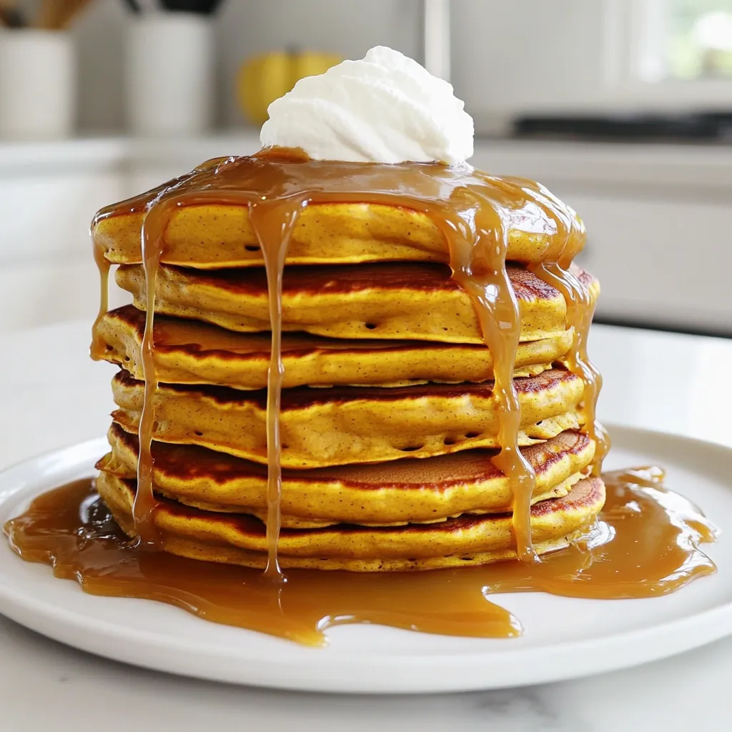 Caramel Drizzle Pumpkin Pancakes Tasty Fall Treat