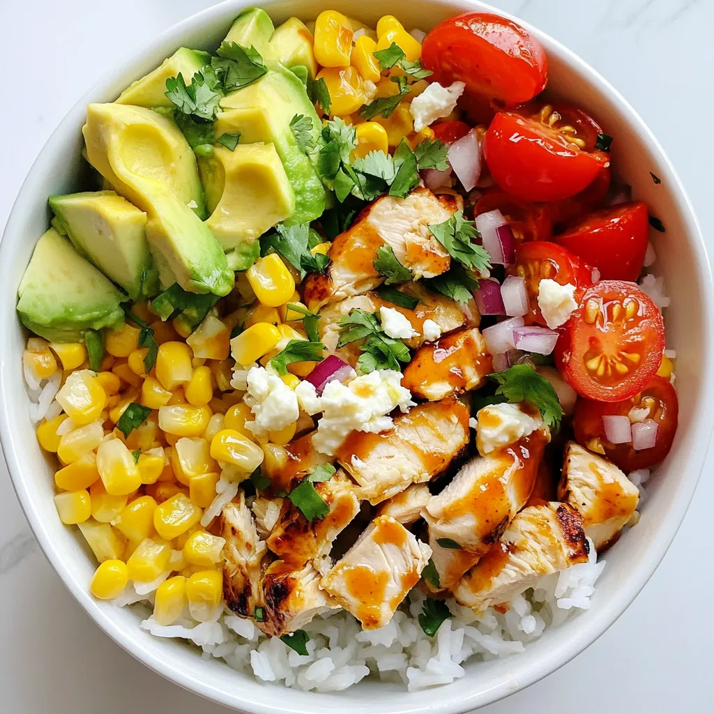 Street Corn Chicken Rice Bowl Delectable Meal Idea