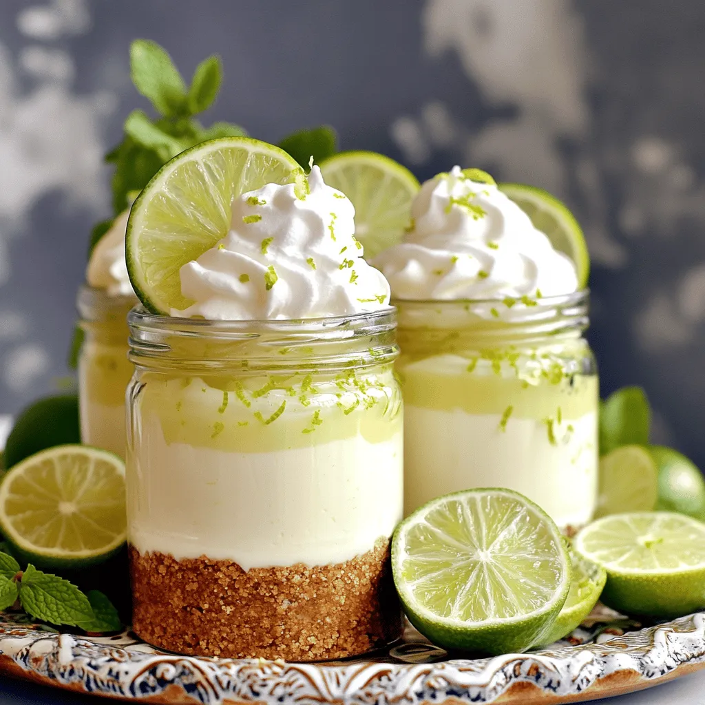 No-Bake Key Lime Cheesecake Jars Easy Dessert Delight