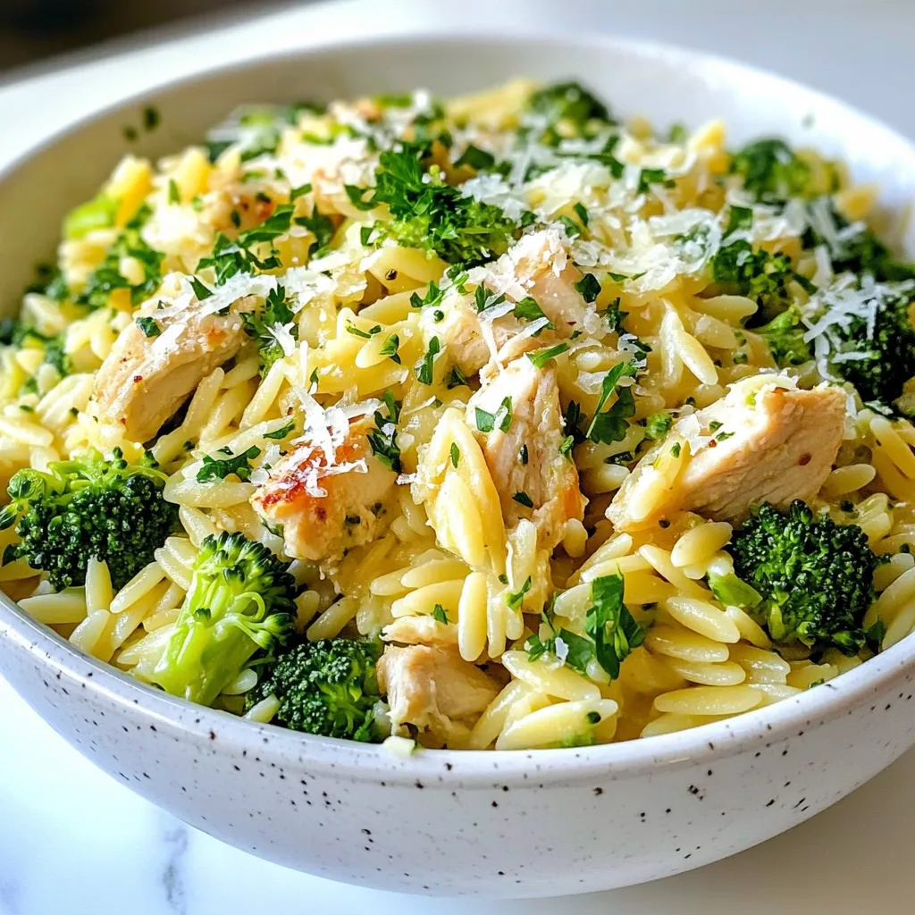 Chicken Broccoli Orzo Flavorful and Easy Recipe