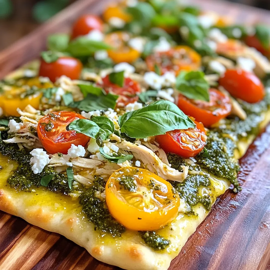 Pesto Chicken Flatbread Flavorful and Easy Recipe