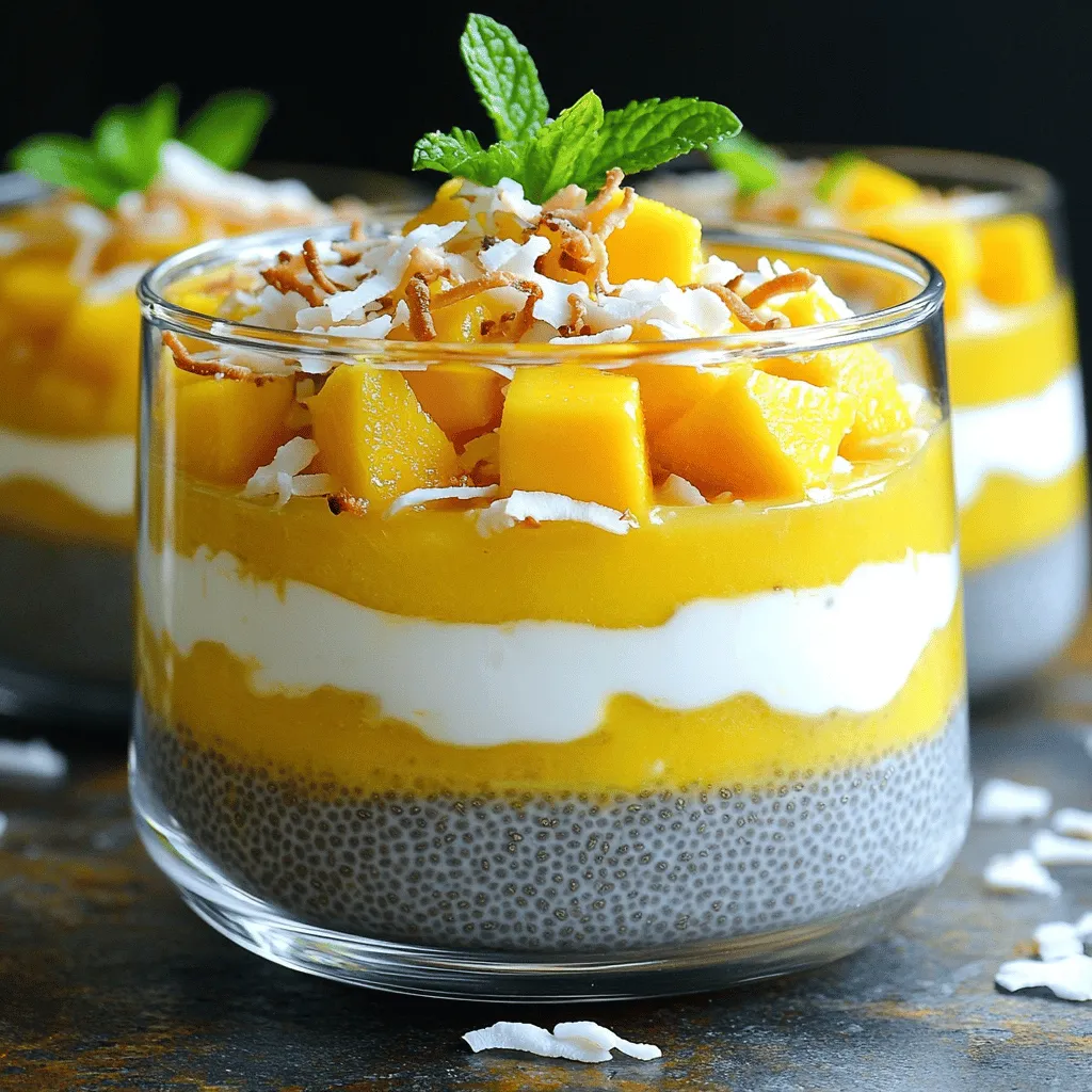 Mango Coconut Chia Parfait Tasty and Healthy Treat