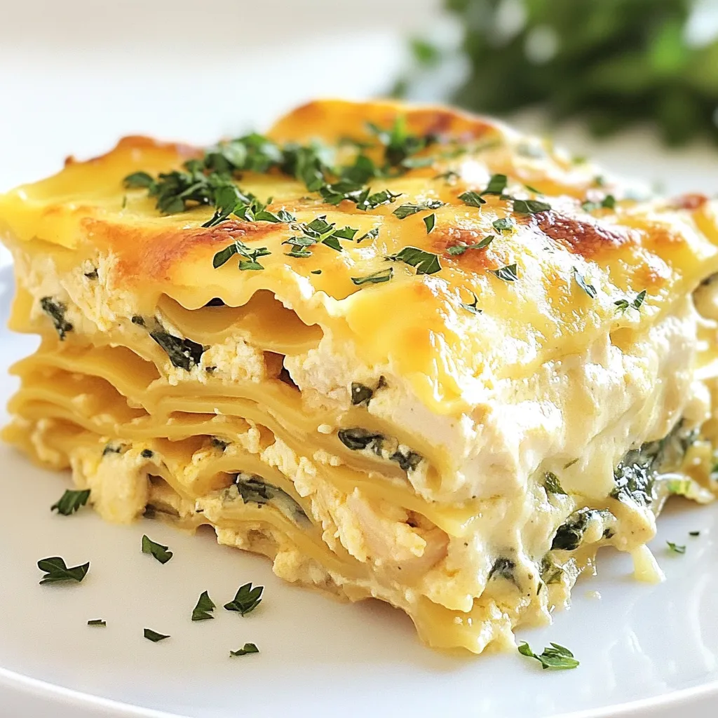 Chicken Alfredo Lasagna Hearty Comfort Food Delight