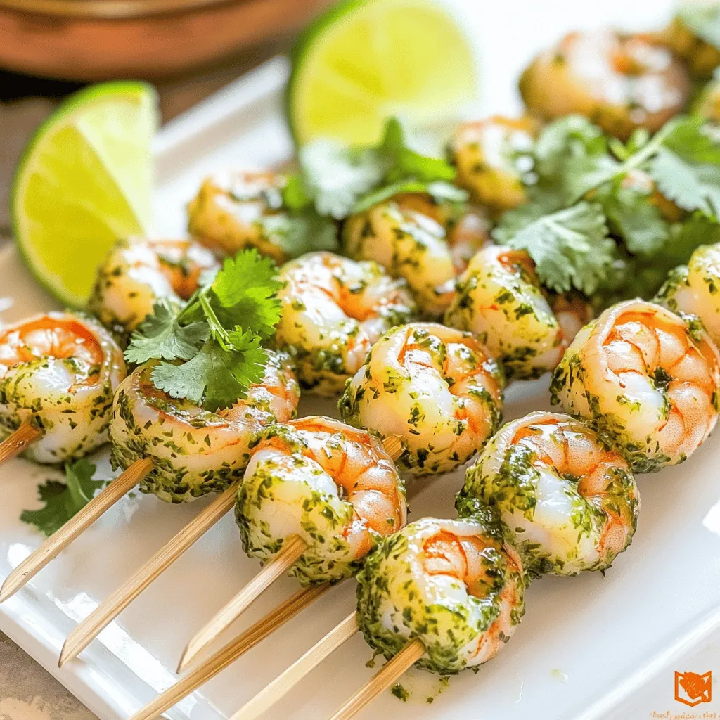 Cilantro Lime Shrimp Skewers Fresh and Flavorful Meal