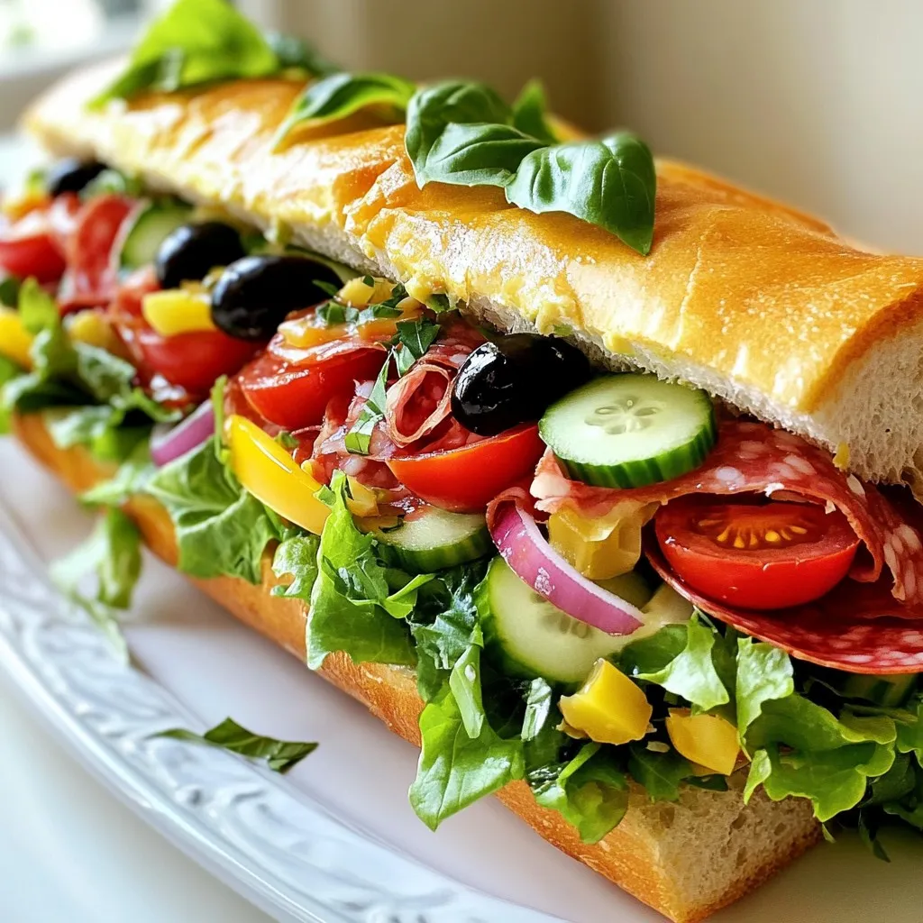 Italian Grinder Salad Sandwich Packed with Flavor