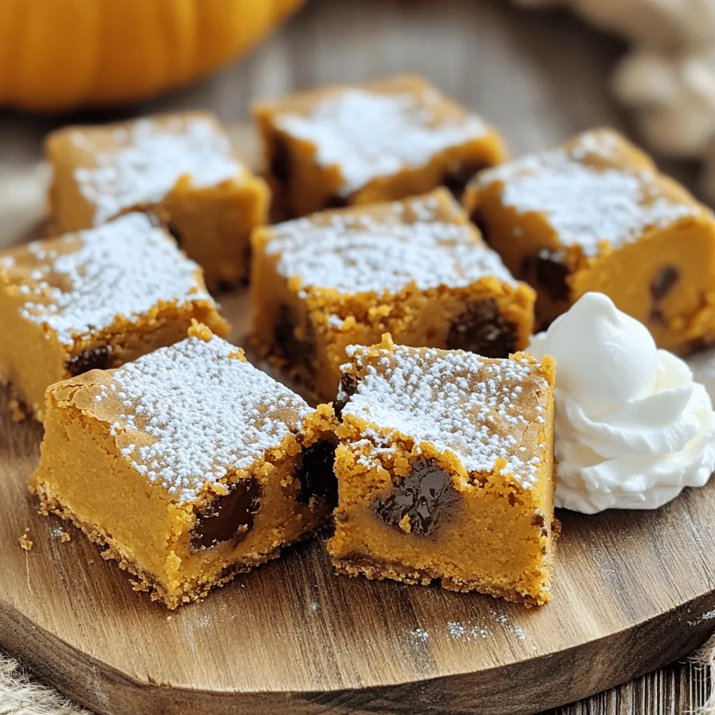 Pumpkin Chocolate Chip Blondies Irresistible Treat