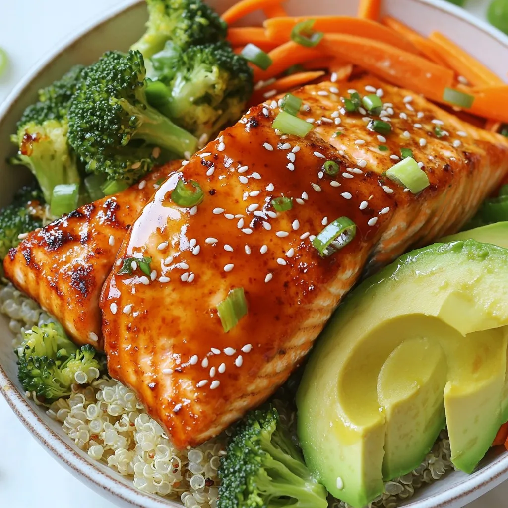 Honey Sriracha Salmon Bowls Healthy and Tasty Recipe