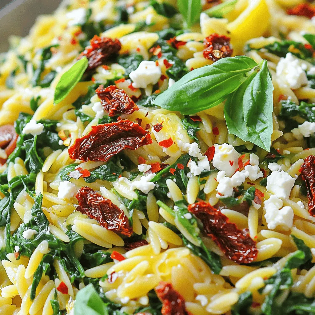 Sun Dried Tomato Spinach Orzo Flavorful Dinner Idea