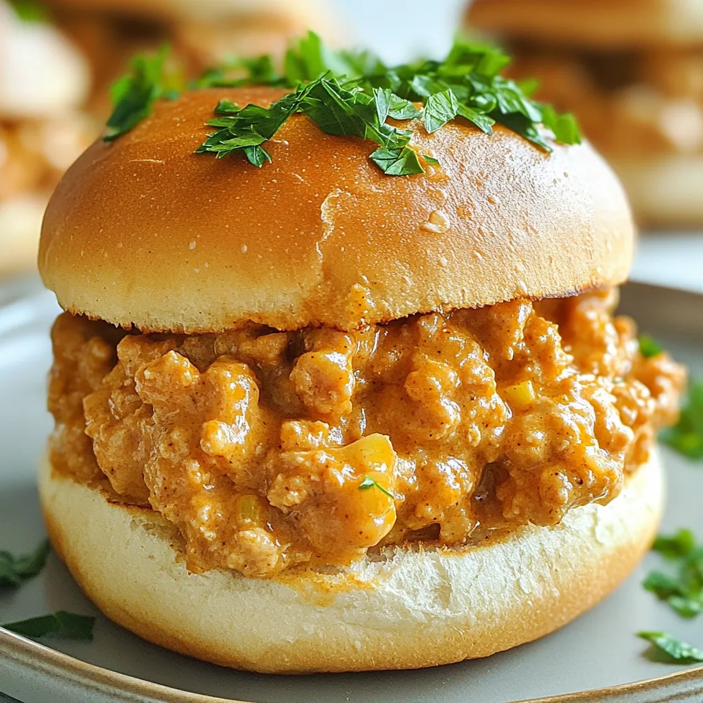 Chicken Alfredo Sloppy Joes Savory and Simple Meal