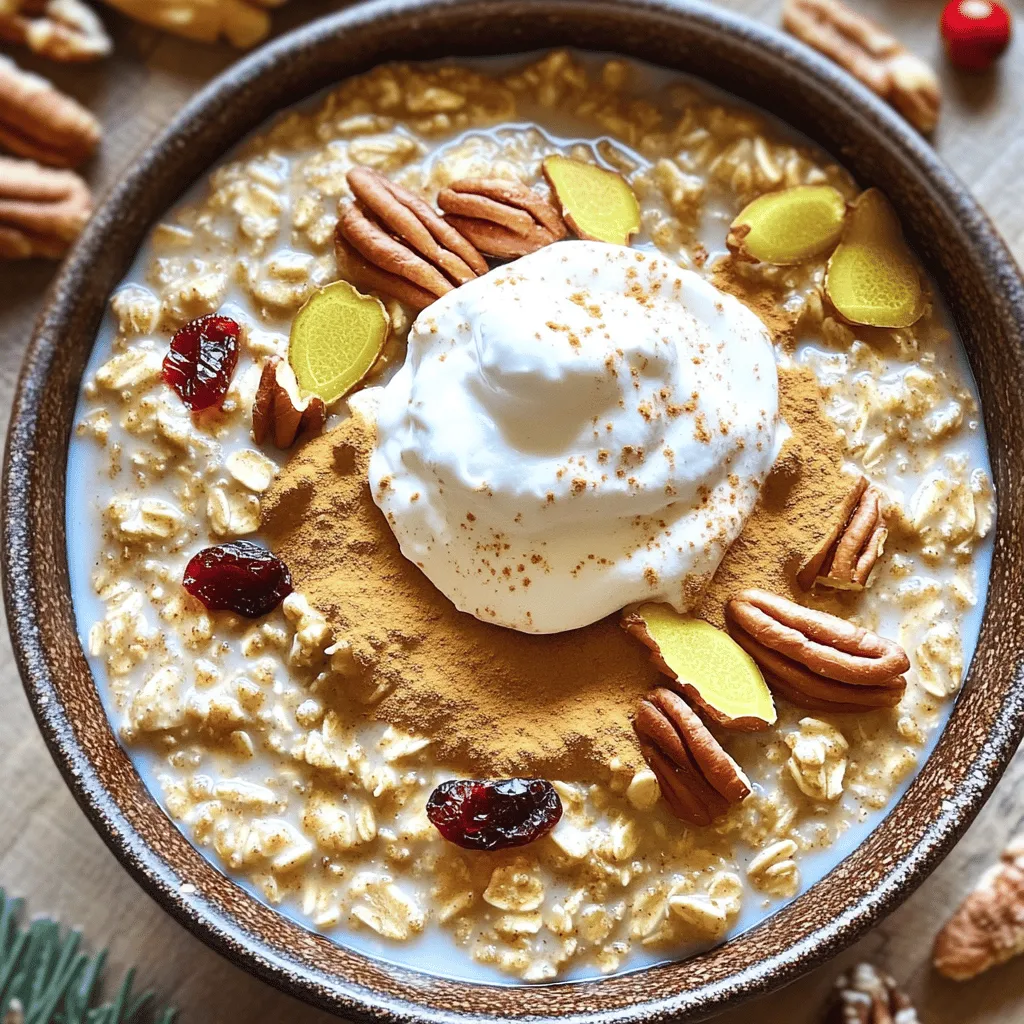 Gingerbread Oatmeal Bowl Rich and Flavorful Breakfast