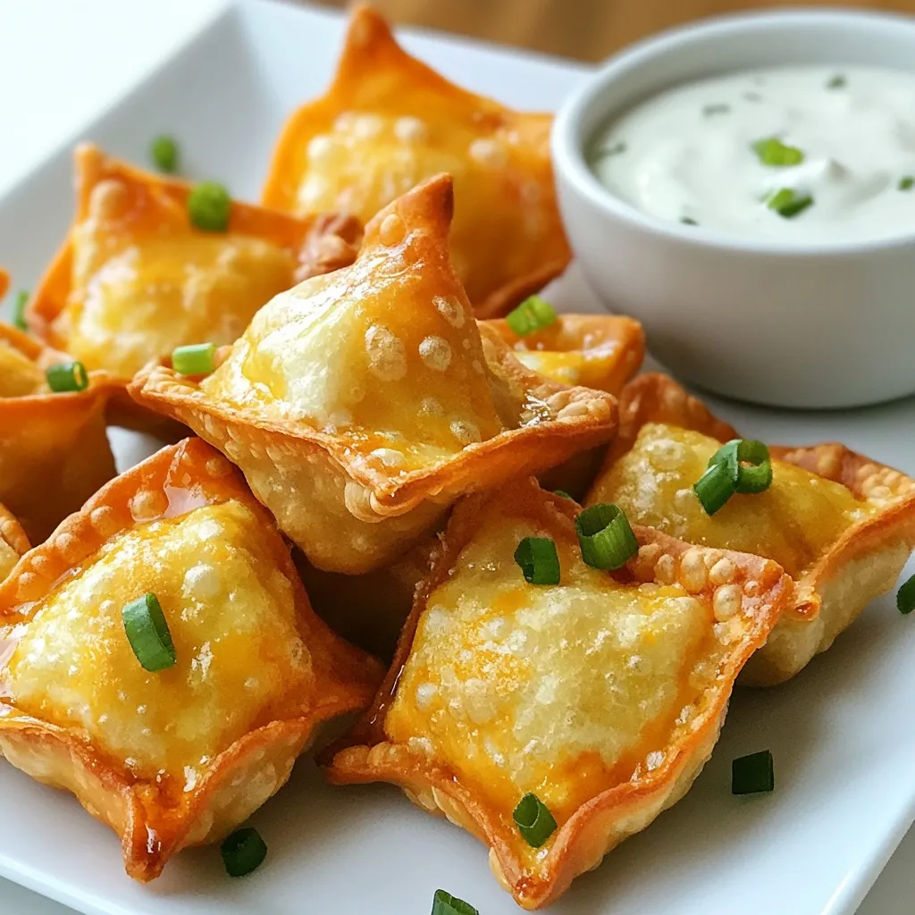Buffalo Chicken Wontons Crispy and Flavorful Snack