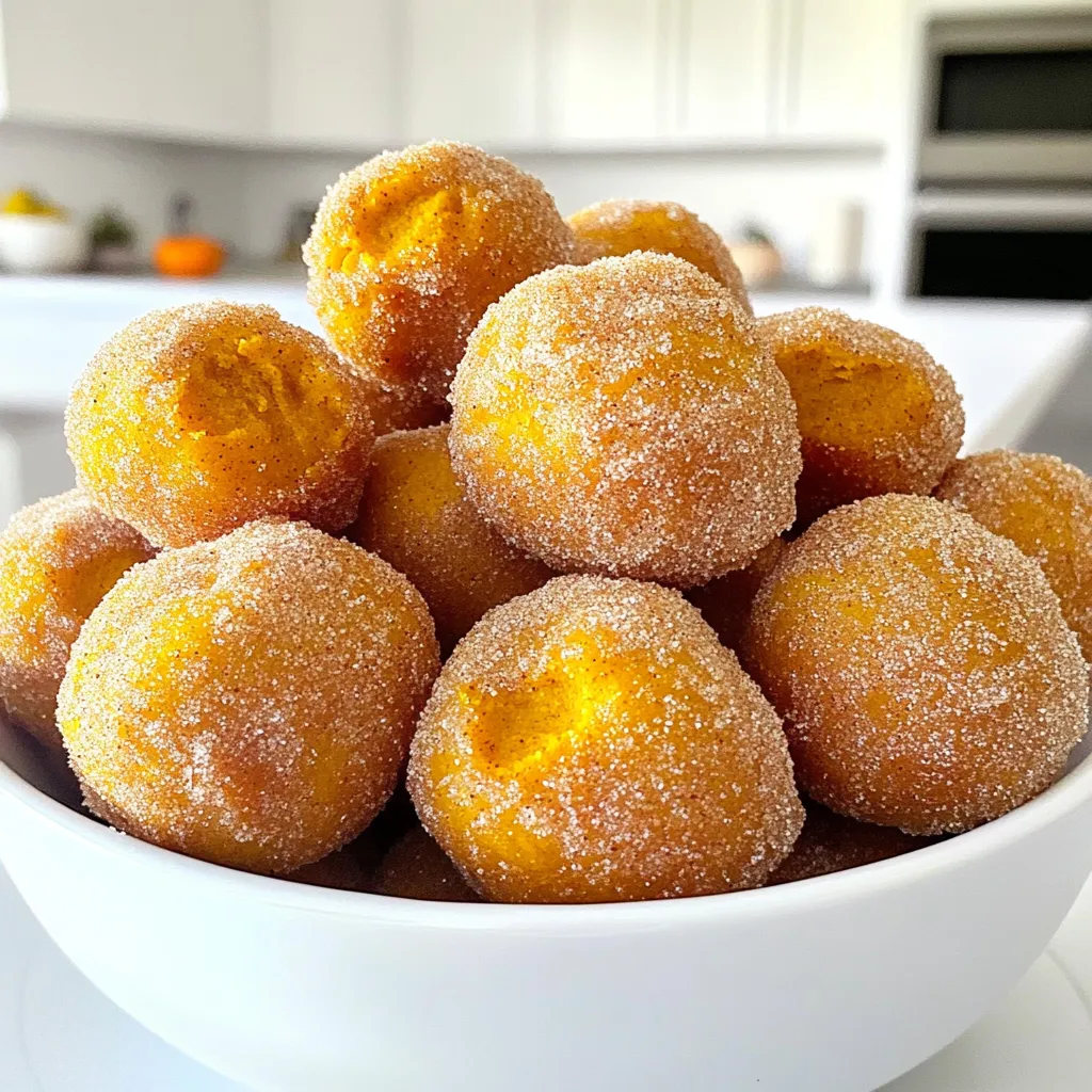 Cinnamon Sugar Pumpkin Donut Holes Easy and Delicious