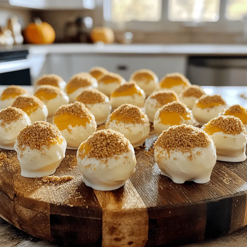 Pumpkin Cheesecake Truffles with White Chocolate Delight