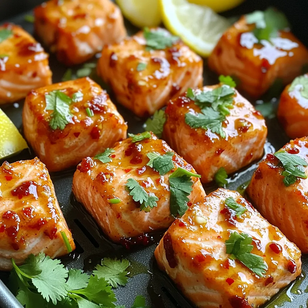 Air Fryer Chili Garlic Salmon Bites Flavorful Delight