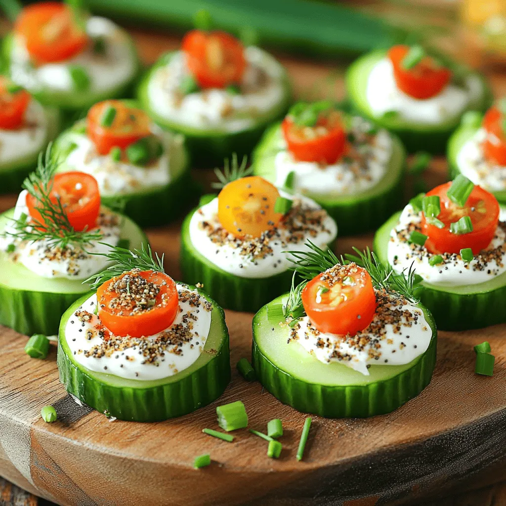 Everything Bagel Cucumber Bites Easy and Tasty Snack