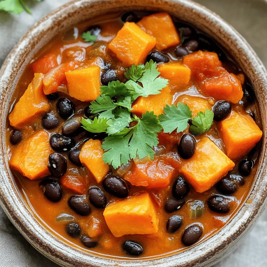 Sweet Potato Black Bean Stew Slow Cooker Delight