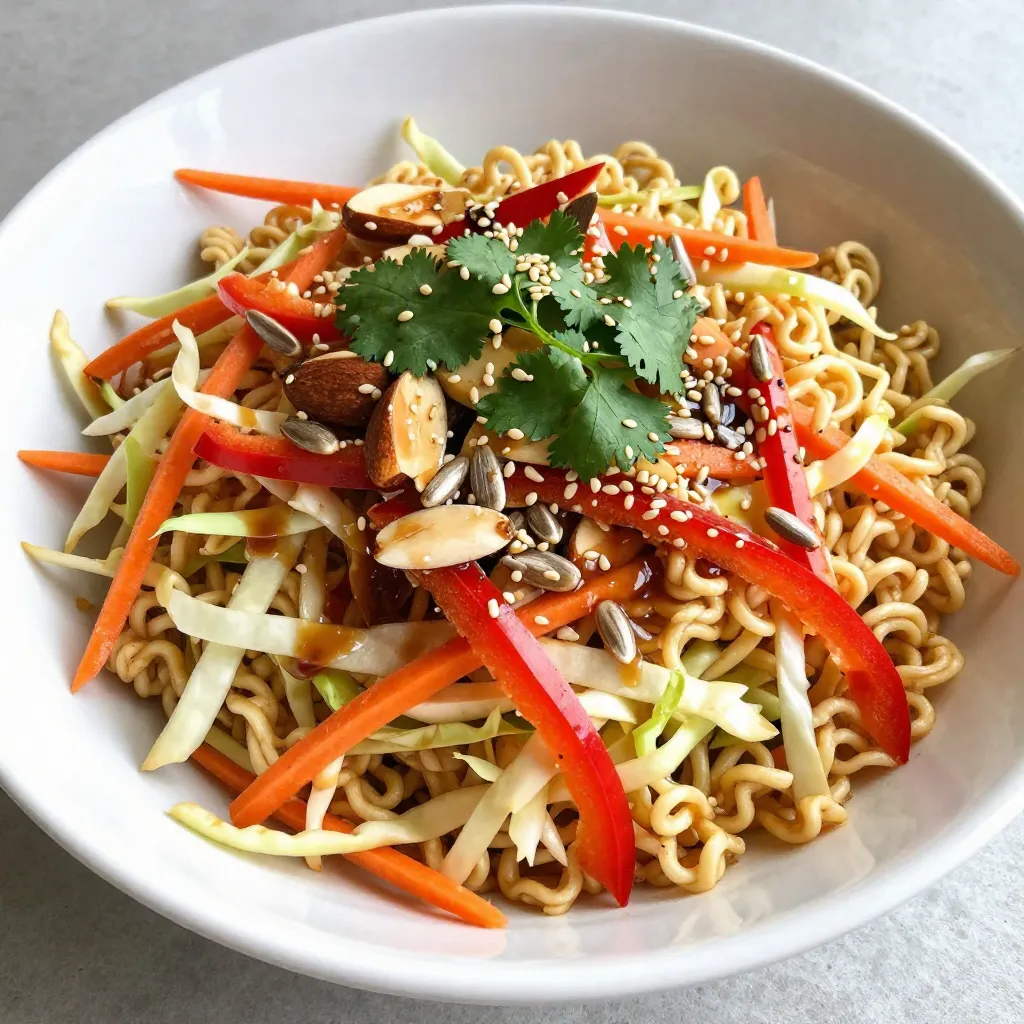 Crunchy Ramen Noodle Salad Fresh and Flavorful Mix