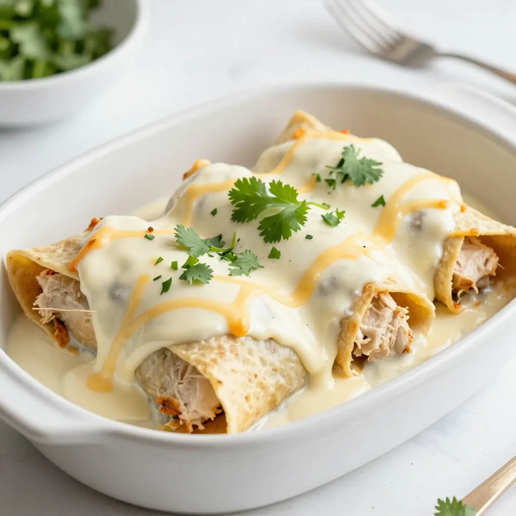 White Sauce Chicken Enchiladas Flavorful and Easy Meal