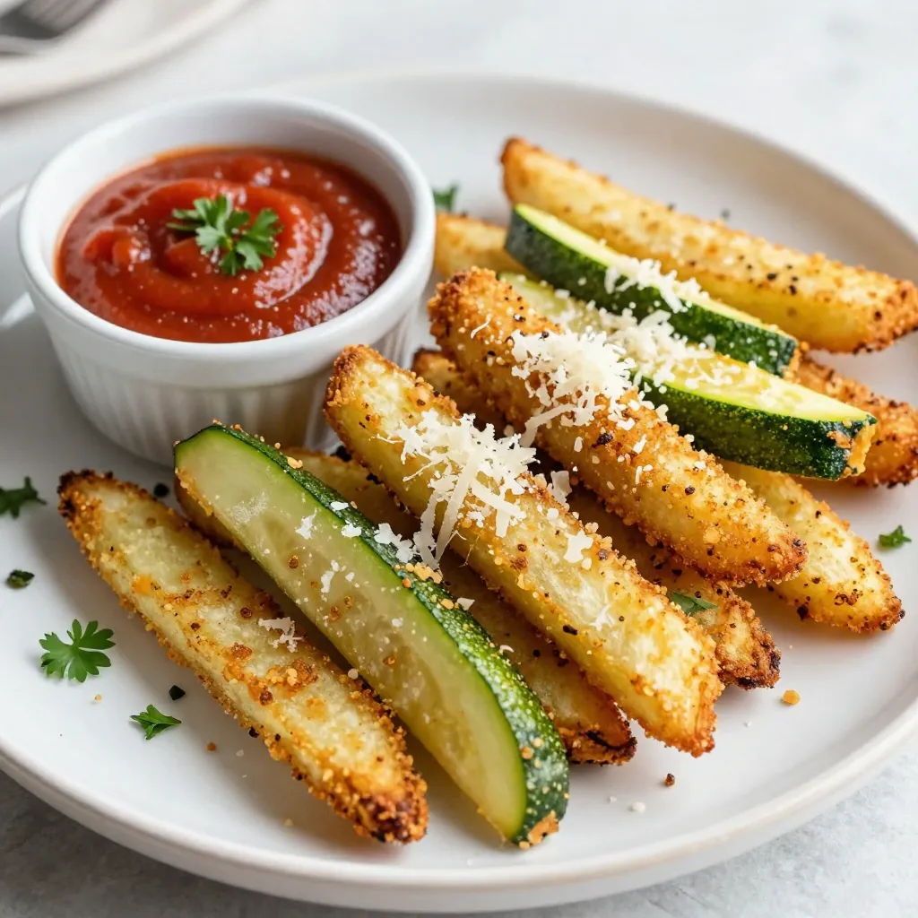 Air Fryer Parmesan Zucchini Fries Crispy and Simple
