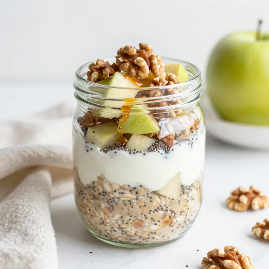 Apple Cinnamon Overnight Oats Tasty and Easy Recipe