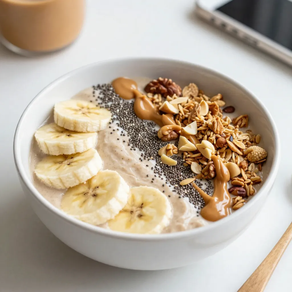 Peanut Butter Banana Smoothie Bowl Energizing Delight