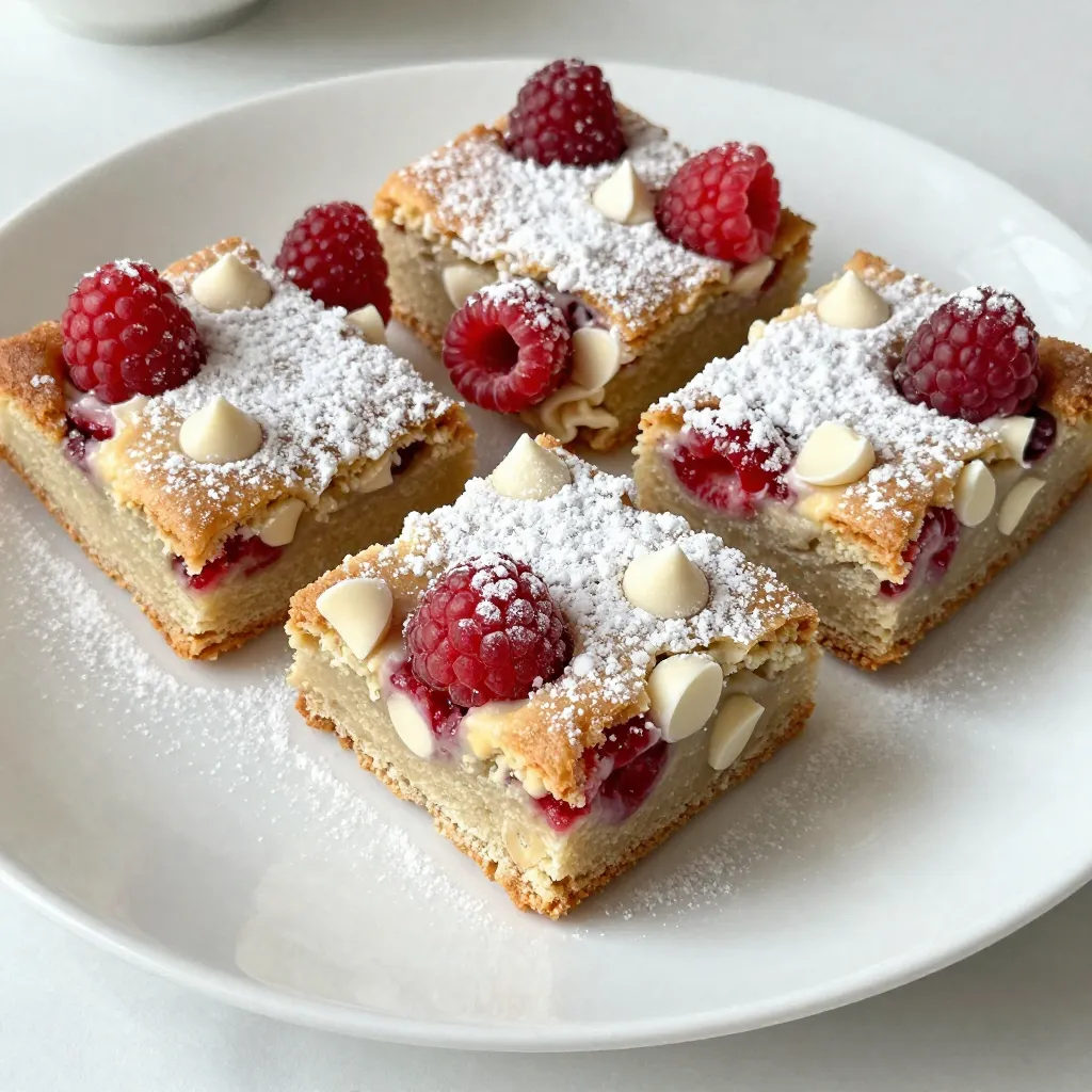 White Chocolate Raspberry Blondies Delightful Treats