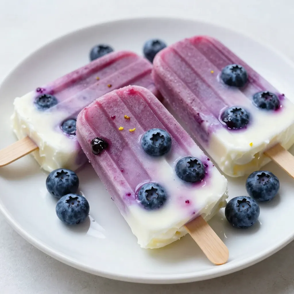 Blueberry Lemon Yogurt Popsicles Refreshing Treat
