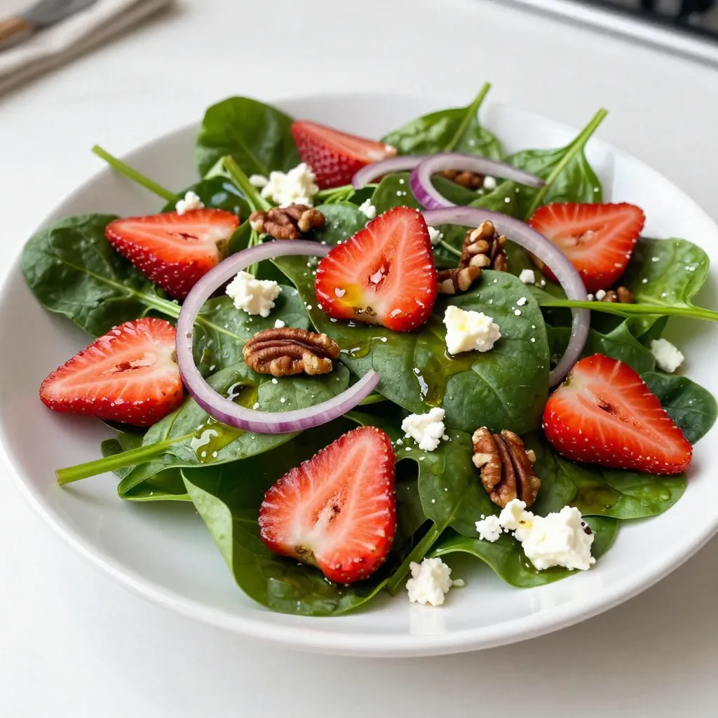 Strawberry Spinach Pecan Salad Refreshing and Healthy