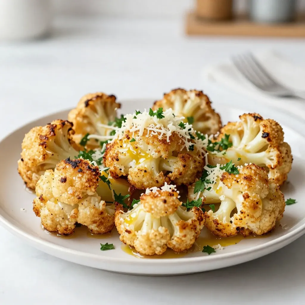 Garlic Parmesan Roasted Cauliflower Flavorful Delight